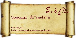 Somogyi Éneás névjegykártya